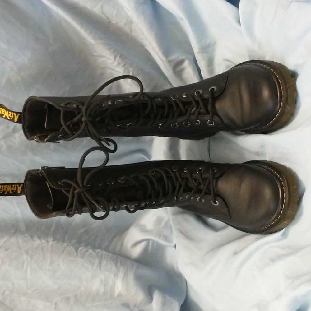Dr. Martens Black Lace-Up Women's Boots - Picture 3 of 15